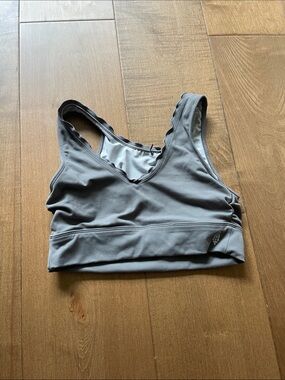 Free people Women’s Gray V-Neck Sports Bra — Comfortable Support